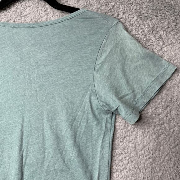 Volcom T Shirt Womens Medium Green Scoop Neck Short Sleeve - Picture 10 of 11